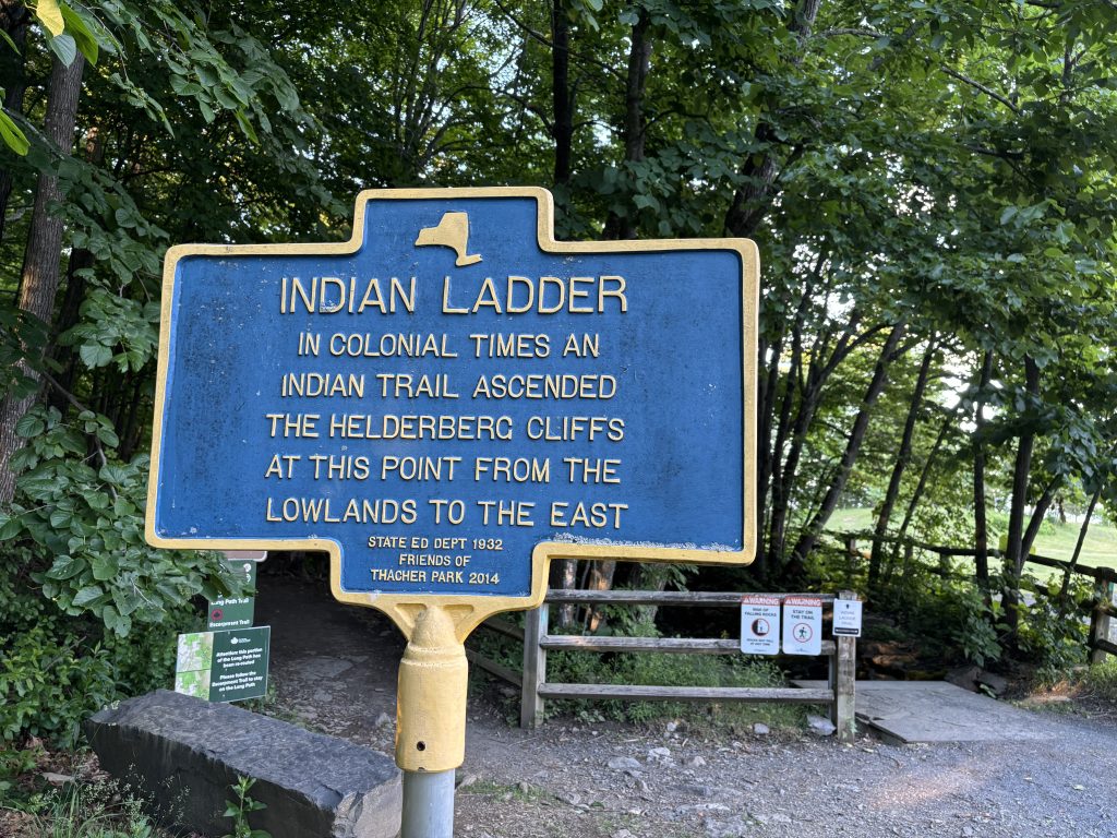 Indian Ladder historic marker.