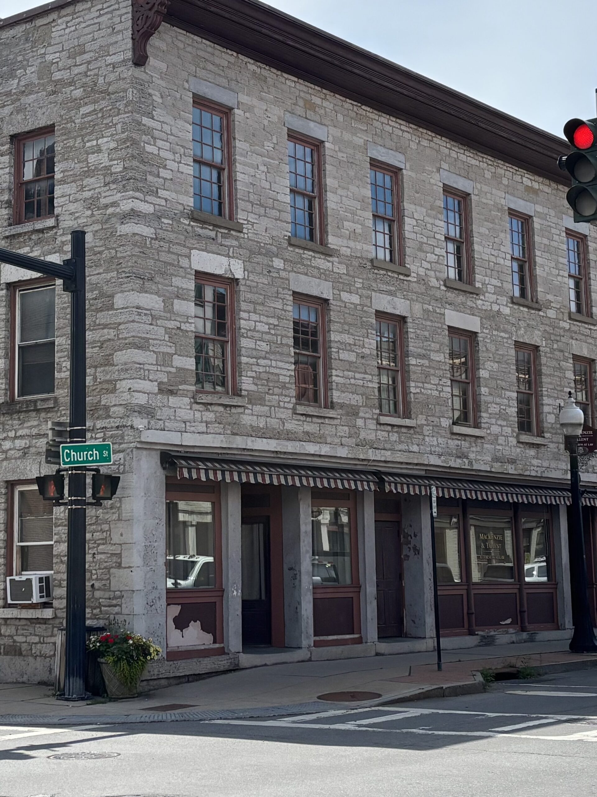 Photo of historic city buildings.